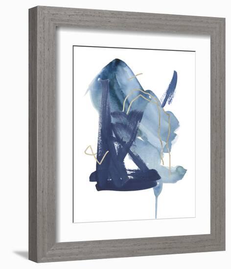 Indigo Collide II-Melissa Wang-Framed Art Print