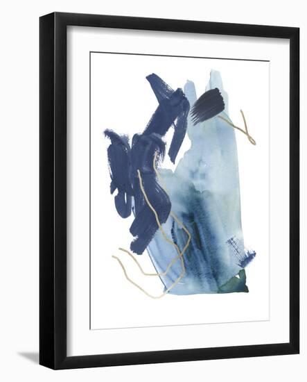 Indigo Collide III-Melissa Wang-Framed Art Print