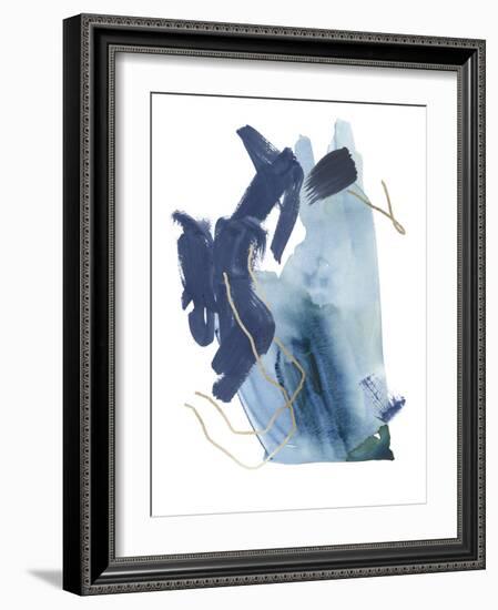 Indigo Collide III-Melissa Wang-Framed Art Print