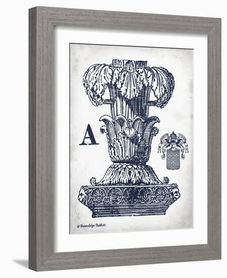 Indigo Column A-Gwendolyn Babbitt-Framed Art Print