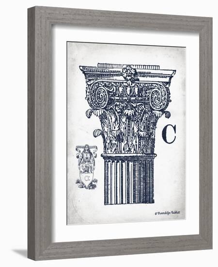 Indigo Column C-Gwendolyn Babbitt-Framed Art Print