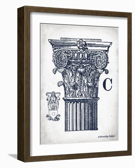 Indigo Column C-Gwendolyn Babbitt-Framed Art Print