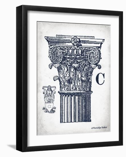 Indigo Column C-Gwendolyn Babbitt-Framed Art Print