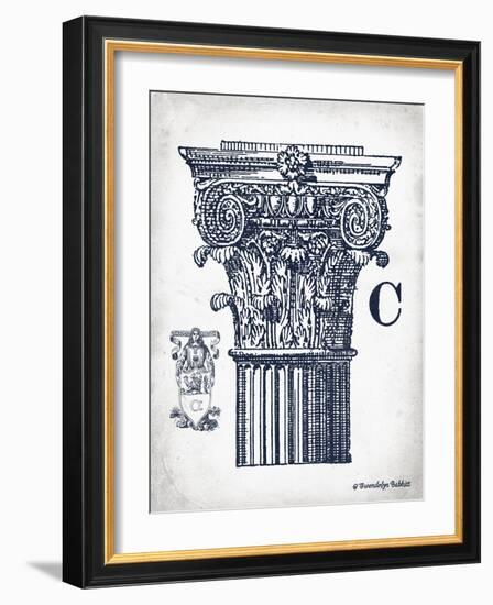 Indigo Column C-Gwendolyn Babbitt-Framed Art Print