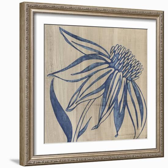 Indigo Coneflower-Chariklia Zarris-Framed Art Print