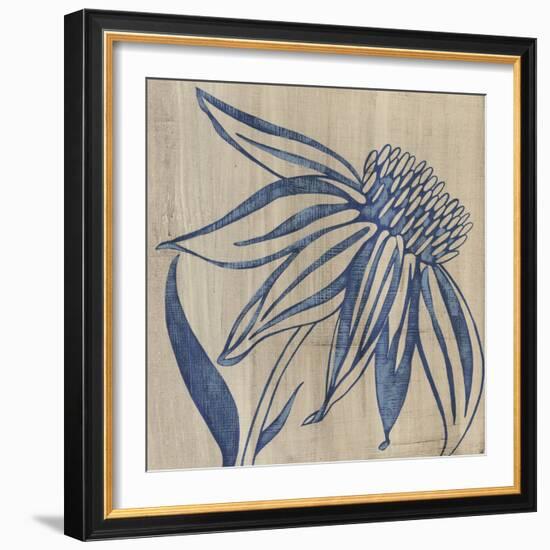 Indigo Coneflower-Chariklia Zarris-Framed Art Print