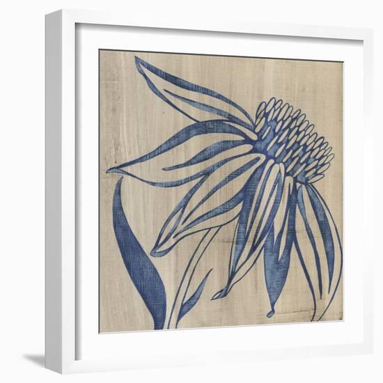 Indigo Coneflower-Chariklia Zarris-Framed Premium Giclee Print