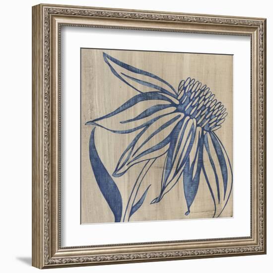 Indigo Coneflower-Chariklia Zarris-Framed Art Print