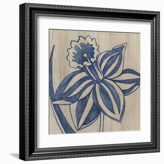 Indigo Daffodil-Chariklia Zarris-Framed Art Print