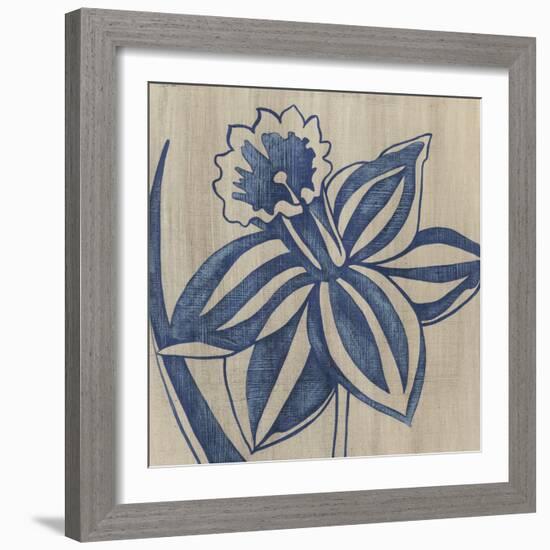 Indigo Daffodil-Chariklia Zarris-Framed Art Print