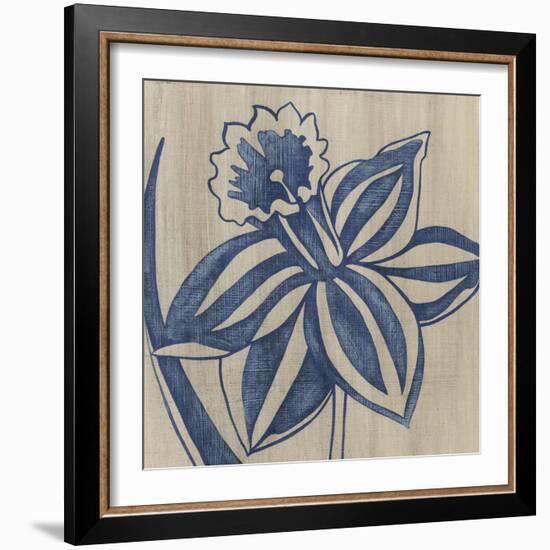 Indigo Daffodil-Chariklia Zarris-Framed Art Print