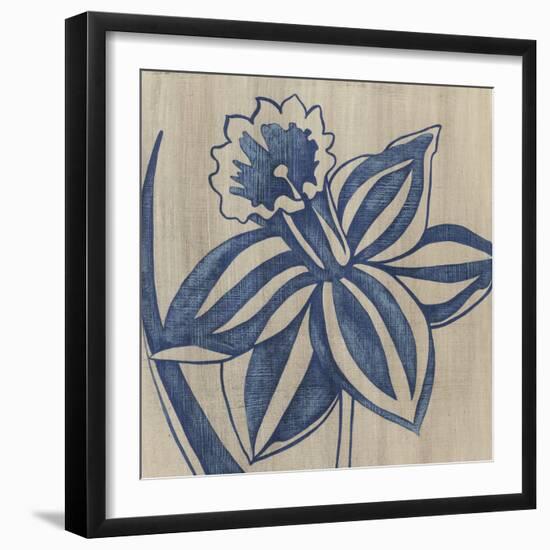 Indigo Daffodil-Chariklia Zarris-Framed Art Print