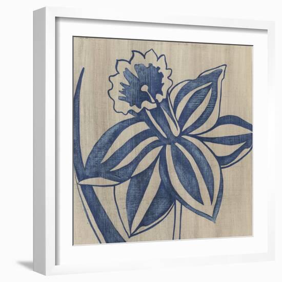 Indigo Daffodil-Chariklia Zarris-Framed Art Print