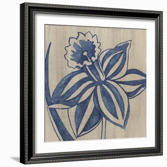 Indigo Daffodil-Chariklia Zarris-Framed Art Print