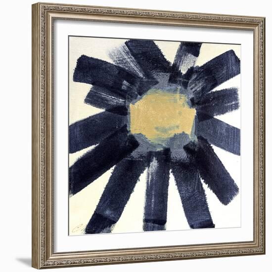 Indigo Daisy 1-Cathe Hendrick-Framed Art Print