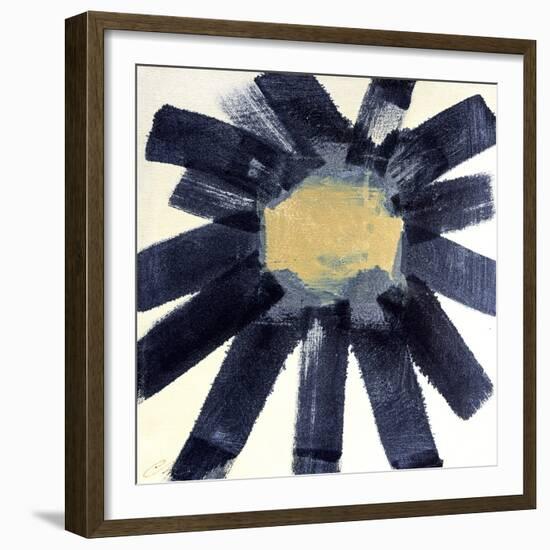 Indigo Daisy 1-Cathe Hendrick-Framed Art Print