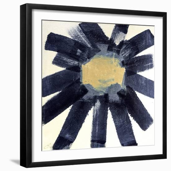 Indigo Daisy 1-Cathe Hendrick-Framed Art Print