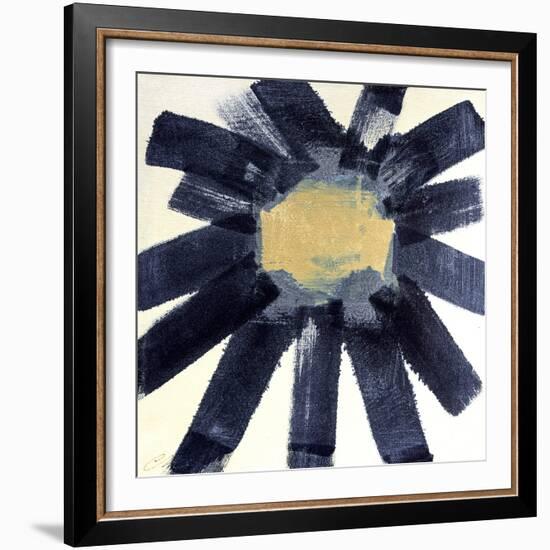 Indigo Daisy 1-Cathe Hendrick-Framed Art Print