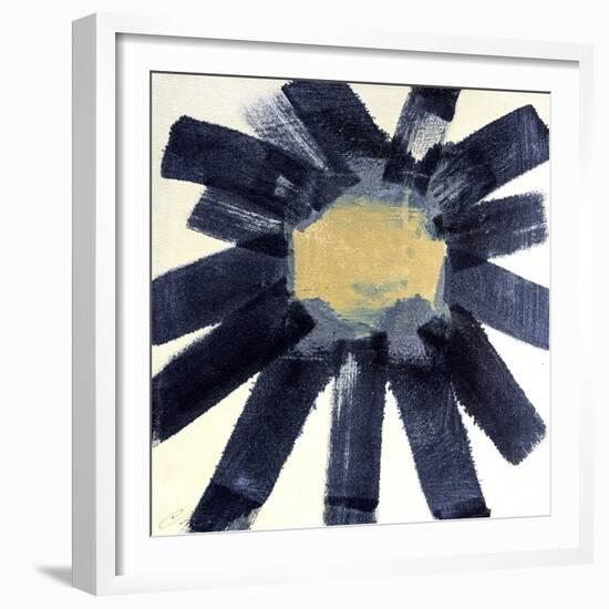 Indigo Daisy 1-Cathe Hendrick-Framed Art Print