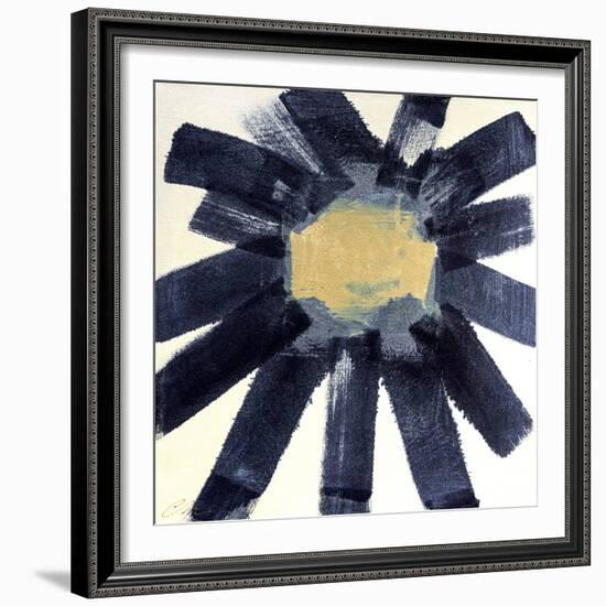 Indigo Daisy 1-Cathe Hendrick-Framed Art Print