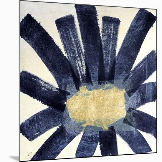 Indigo Daisy 2-Cathe Hendrick-Mounted Art Print