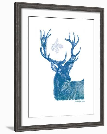 Indigo Deer I-Gwendolyn Babbitt-Framed Art Print