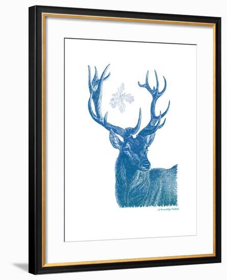 Indigo Deer I-Gwendolyn Babbitt-Framed Art Print