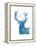 Indigo Deer I-Gwendolyn Babbitt-Framed Stretched Canvas