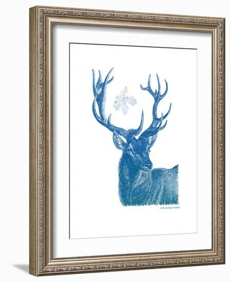 Indigo Deer I-Gwendolyn Babbitt-Framed Art Print