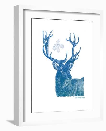 Indigo Deer I-Gwendolyn Babbitt-Framed Art Print