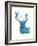 Indigo Deer I-Gwendolyn Babbitt-Framed Art Print