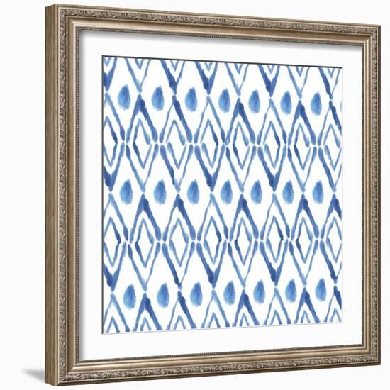 Indigo Diamonds-Aimee Wilson-Framed Art Print