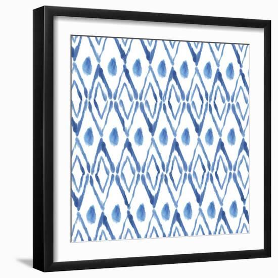 Indigo Diamonds-Aimee Wilson-Framed Art Print