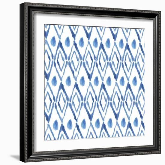 Indigo Diamonds-Aimee Wilson-Framed Art Print