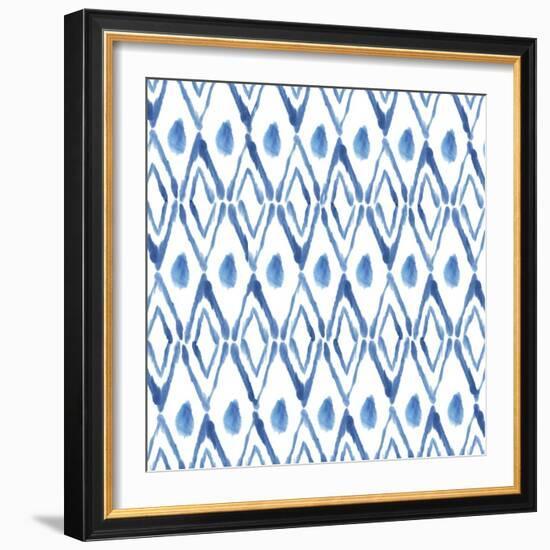 Indigo Diamonds-Aimee Wilson-Framed Art Print