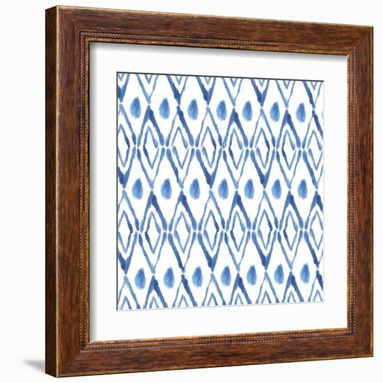 Indigo Diamonds-Aimee Wilson-Framed Art Print