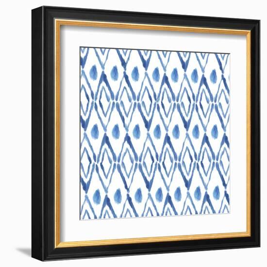 Indigo Diamonds-Aimee Wilson-Framed Art Print