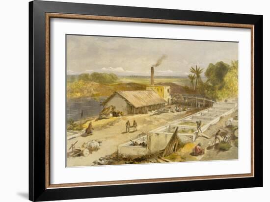 Indigo Factory - Bengal, from 'India Ancient and Modern', 1867 (Colour Litho)-William 'Crimea' Simpson-Framed Giclee Print