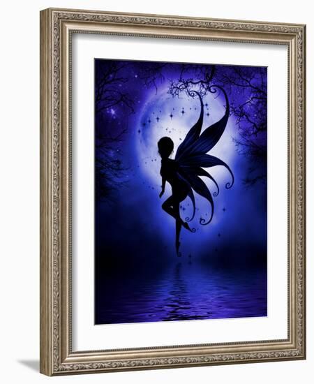 Indigo Fairy-Julie Fain-Framed Art Print