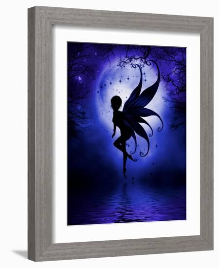 Indigo Fairy-Julie Fain-Framed Art Print