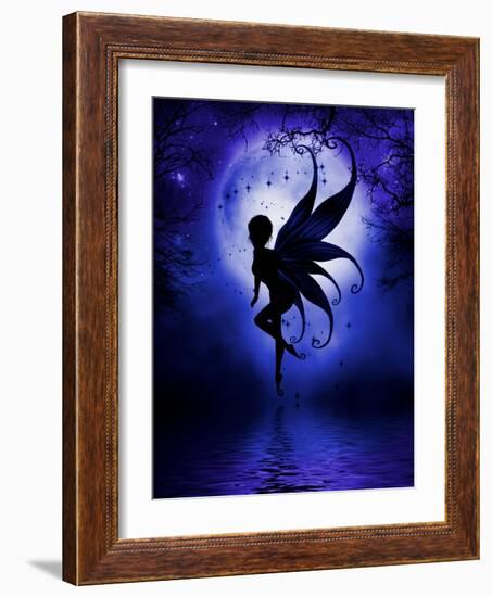 Indigo Fairy-Julie Fain-Framed Art Print