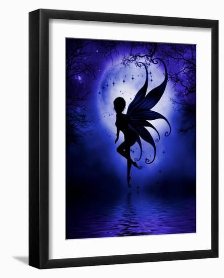 Indigo Fairy-Julie Fain-Framed Art Print