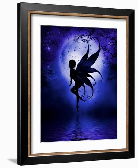 Indigo Fairy-Julie Fain-Framed Art Print