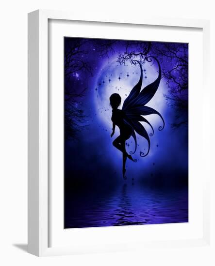 Indigo Fairy-Julie Fain-Framed Art Print