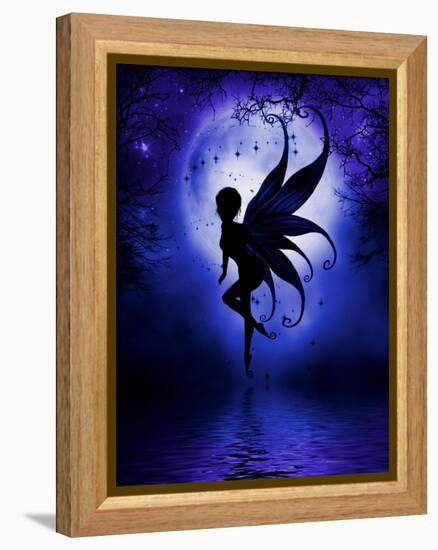 Indigo Fairy-Julie Fain-Framed Stretched Canvas