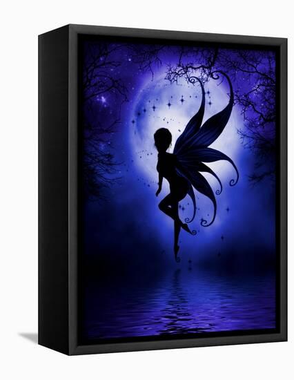 Indigo Fairy-Julie Fain-Framed Stretched Canvas