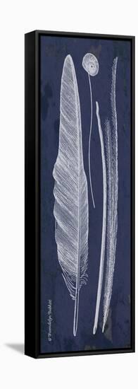 Indigo Feathers III-Gwendolyn Babbitt-Framed Stretched Canvas