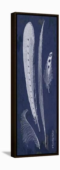 Indigo Feathers IV-Gwendolyn Babbitt-Framed Stretched Canvas