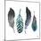 Indigo Feathers-Elizabeth Medley-Mounted Art Print