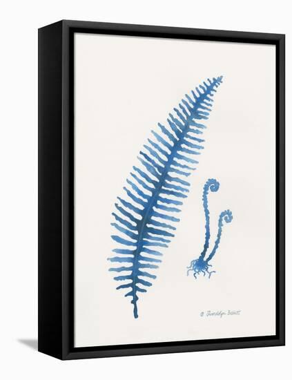 Indigo Fern II-Gwendolyn Babbitt-Framed Stretched Canvas